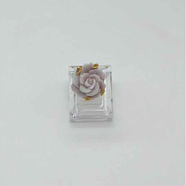 Anello Cammeo Rosa con Petali